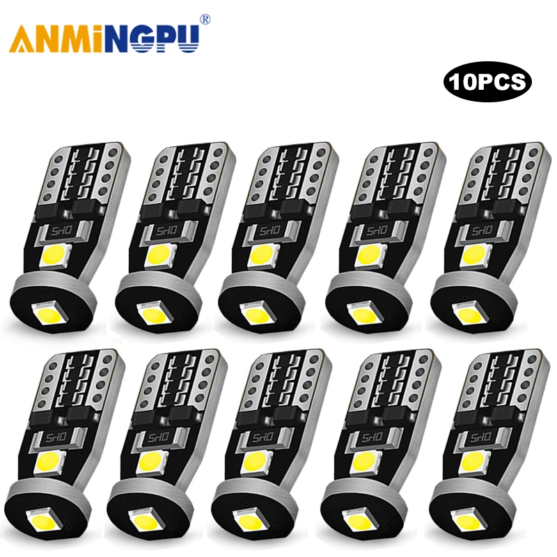 ANMINGPU 10X T10 W5W Led 3030SMD Bulbs 168 194 Clearance Lights Reading Lamp Auto Dome Light Car White12V | Автомобили и