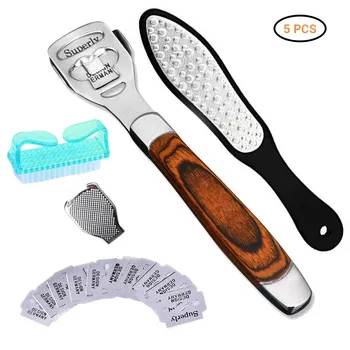 

professional 5 in 1 Pedicure Tools Set Professional Foot File Kit for Removing Hard Dead Cracked Skin
