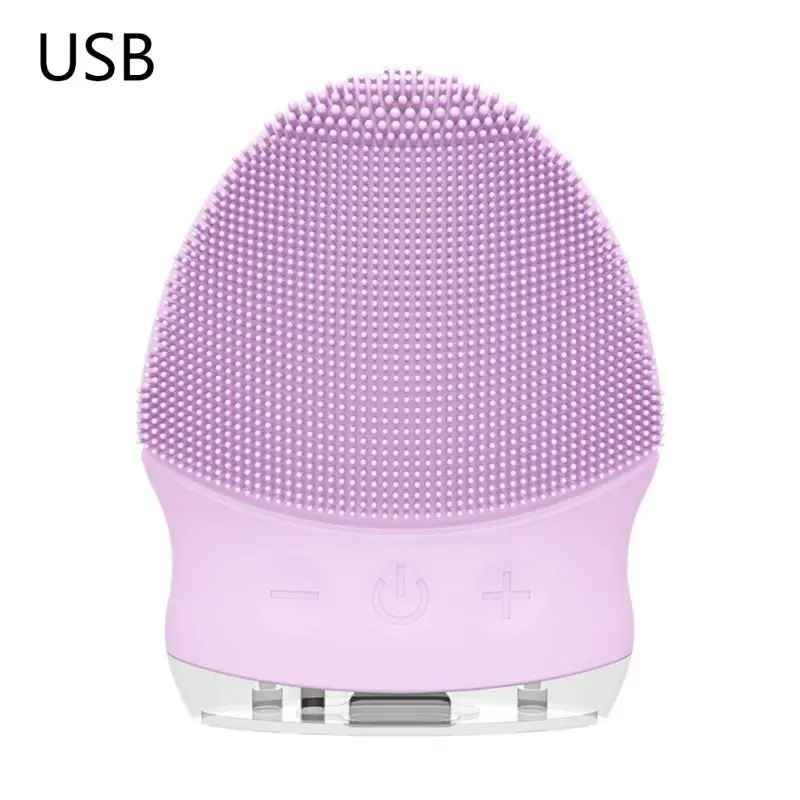 usb Зарядка Электрический Силиконовый водонепроницаемый Очищающий Инструмент красота очиститель пор щётка для умывания лица массажер