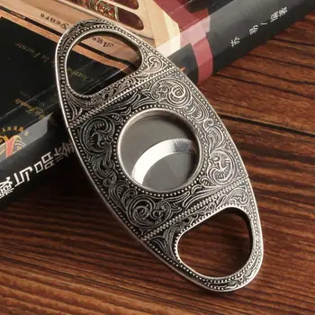 

Double Blades Craving Pocket Bronze Ciga.r Cutter Knife Scissor Cutting Tool