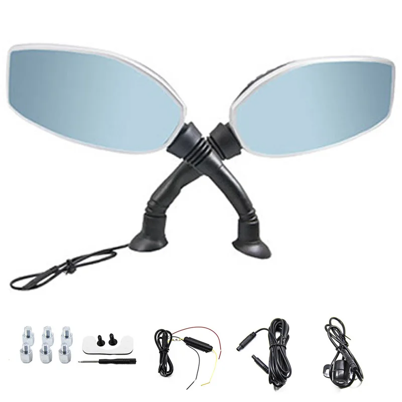 

Driving Recorder Motorcycle Rearview Mirror 1080P Camera Auto Digital Video Recorder Hi 888