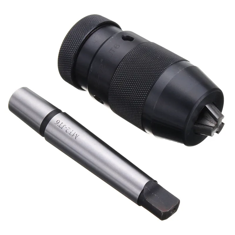 

1/32-1/2 Inch 6JT Keyless Drill Chuck Self Tighten And JT6-2MT Tanged Tang Adapter MT2 Tightening Drill Chuck