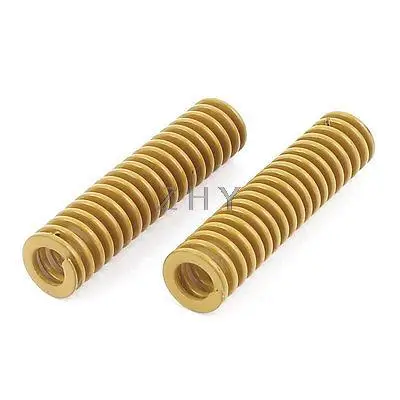 

2Pcs Lighter Load Yellow Spiral Stamping Compression Die Spring 10x40mm