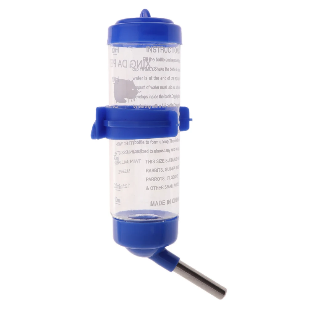 Rabbit Bunny Hamster Cage Water Dispenser 125ML Pet Dog Water Bottle