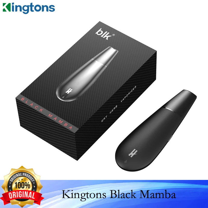 Оригинал Kingtons Черная Мамба электронная сигарета испаритель сухой травы 1600mAh