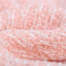 142 см шириной 580 г/м вес мягкий сладкий розовый твид вязаный хлопок акрил шерсть полиэстер для осень зима пальто куртка DE1124