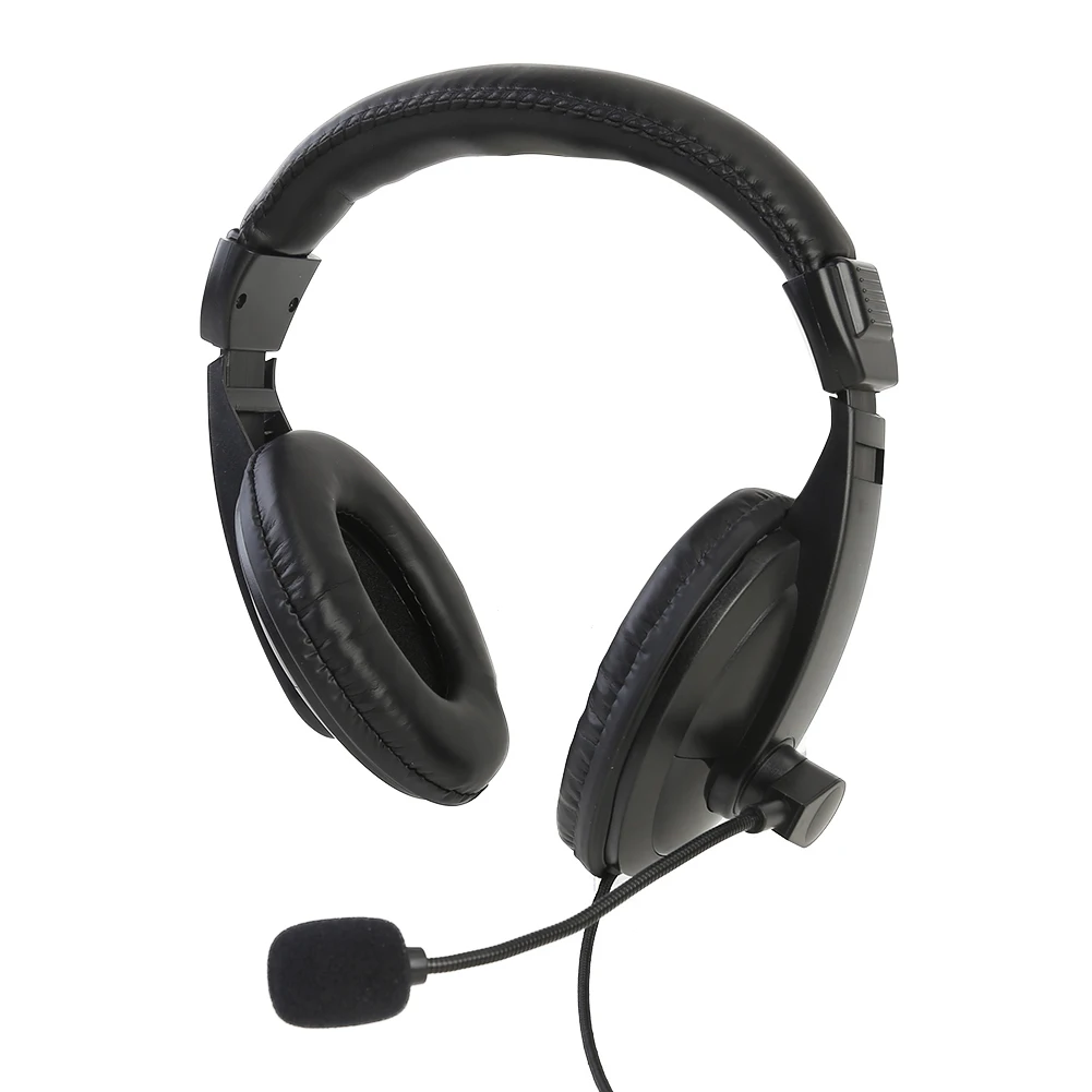 Walkie Talkie Headset PTT Button Earpiece Mic Over Head Headphone Flexible Mic Walkie Talkie Accessories for Kenwood