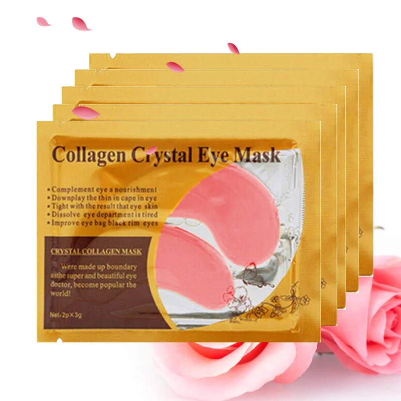 20Pcs=10Pairs Gold Collagen Crystal Eye Mask Anti Wrinkle Eye Patches Moisturizing Nourishing Anti Aging Eye Care Combination