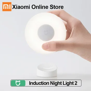 

Original Xiaomi Mijia Night Light 2 Lamp Adjustable Brightness Infrared Smart Human Body Sensor With Magnetic Base Night Lamp