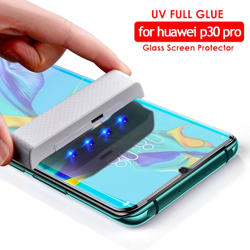 Закаленное УФ-стекло Lamorniea для Huawei Mate 30 20 Pro Lite P30 P20 lite УФ-защита экрана | Мобильные