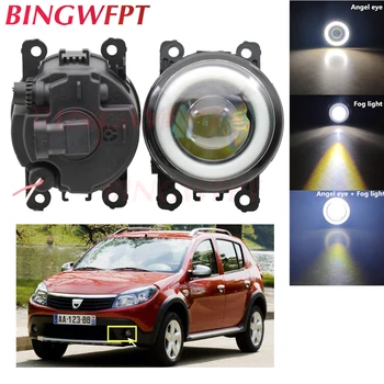 

2x Car Accessories LED Fog Light Angel Eye with Glass len For Dacia Sandero 2008-2012 For Renault Laguna 3 / III Grandtour 07-12