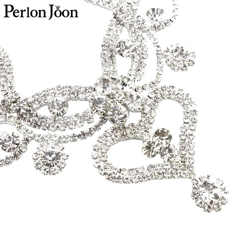 DIY ab 컬러 용접 크리스탈 패치 라인석 칼라 웨딩 드레스, 깜박이 손 바느질 의류 액세서리 YL002