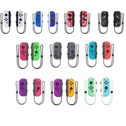Wireless Remote Controller L R Handle Grip with Wrist Strap Support Wake-up Function Compatible with Switch Joy Con