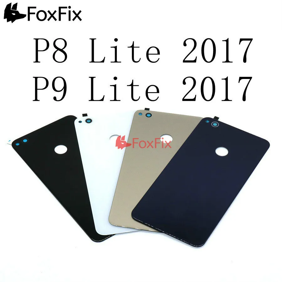Крышка батарейного отсека для Huawei P8 Lite 2017 Задняя стеклянная панель задняя крышка
