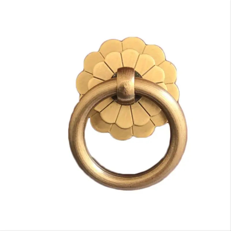 Furniture Knobs Antique Brass Cabinet Ring Knobs Pulls 1Pack