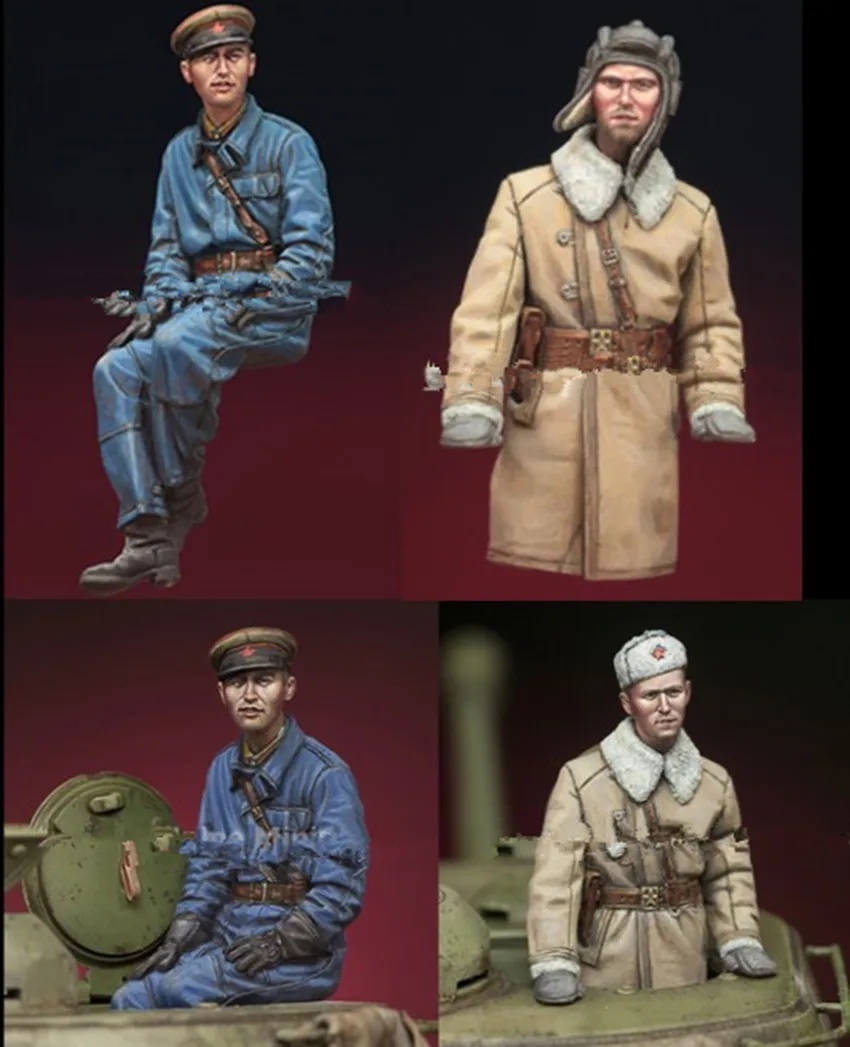 1/35 Resin Figure Model Kit Unassambled Unpainted A108(2 FIGURES NO TANK)