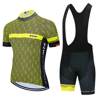 

2019 NW Cycling Jersey Men short sleeve ropa ciclismo verano hombre bike Wear shorts set triathlon Lotto team Cycling Clothing