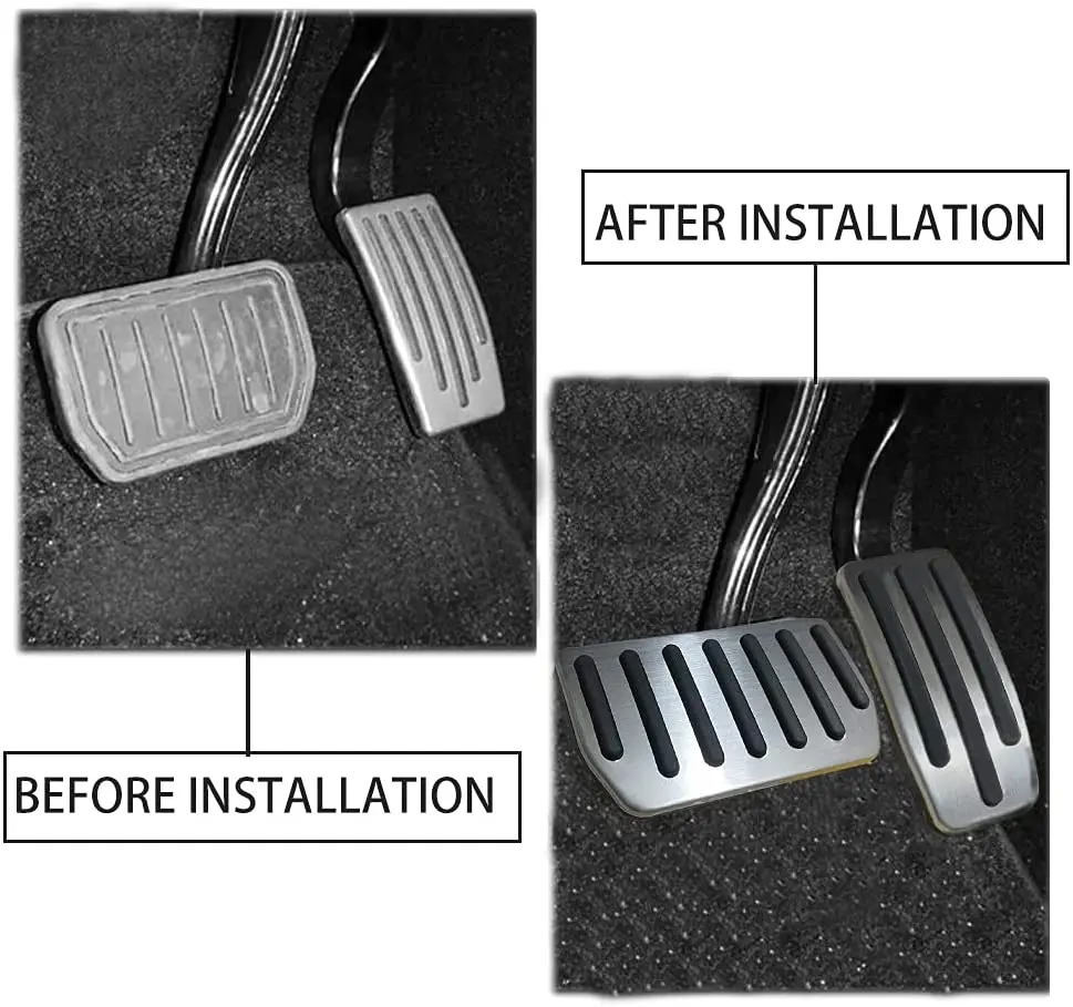 Aluminum alloy Foot Pedal Accelerator Gas Fuel Brake Pedal Rest Cover Car Styling For Tesla Model X Model S Accessories