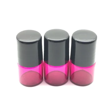 

1pcs Essential Oils 1ml Rose-red Roller Bottle roll on Bottles for Refillable Perfume Bottle Deodorant Containers