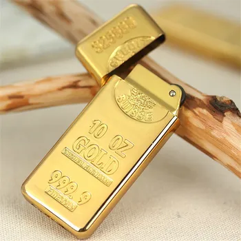 

Metal Gold Brick Free Fire Lighter Gold Bar Grinding Wheel Butane Gas Flint Compact Lighter Inflated Oil Lighter Gadget For Man
