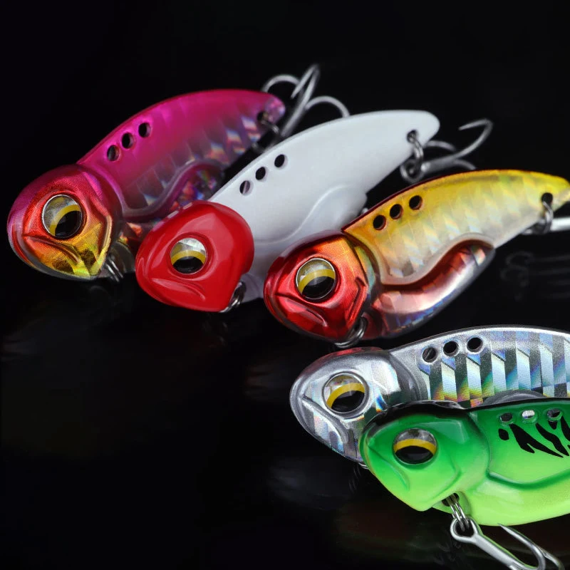 

1pcs Fishing Lure 8g 12g 14g 20g 3D Eyes Laser Hard Bite Vib Wobler Fishing Bass Spoon Spinner Sinking Tackle Lure For Fishing