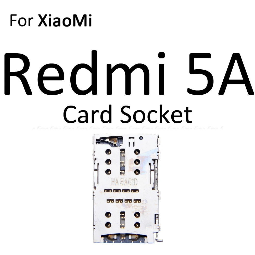 Гнездо для sim-карты Слот лоток ридер Держатель Разъем Micro SD адаптер контейнер для XiaoMi Redmi 5A Note 5A запасные части