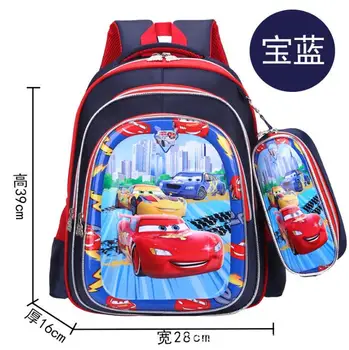 

Disney boy cartoon High-capacity school bag students waterproof backpack travel Stationery bags cars children schoolbag