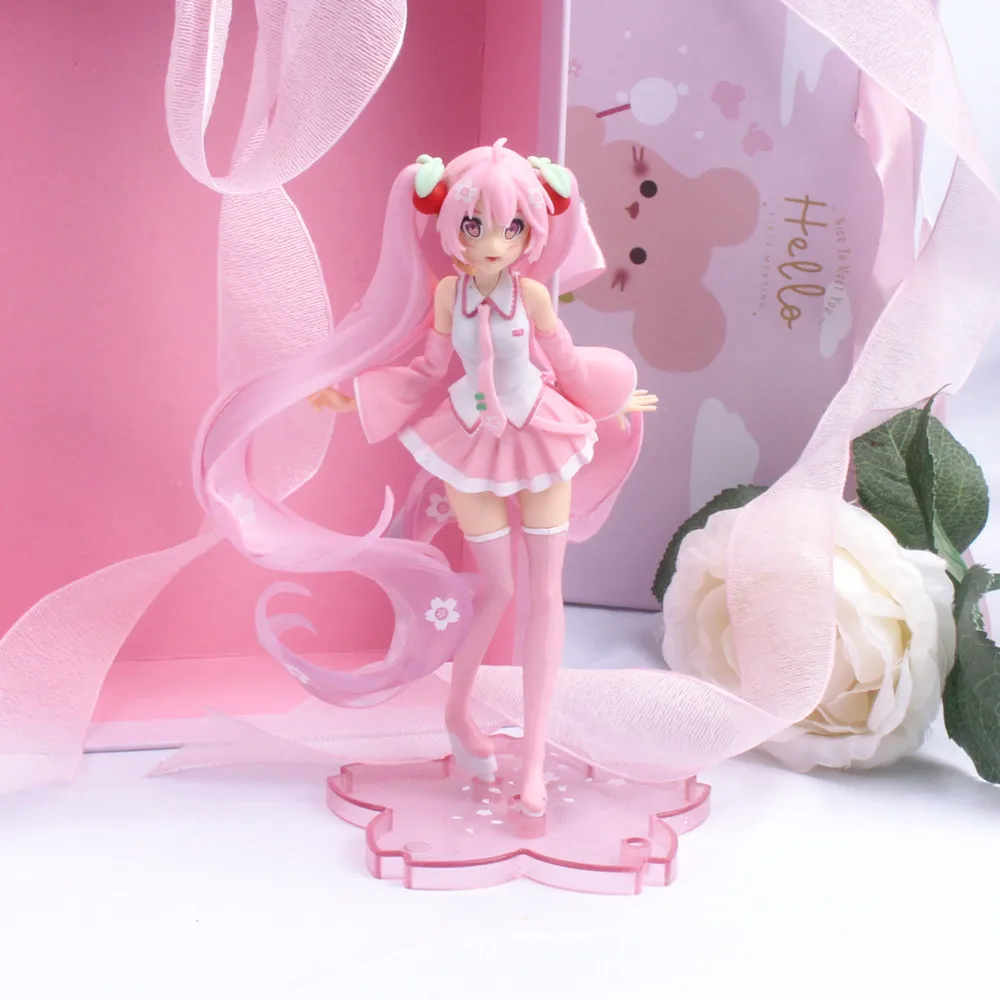 

14/20cm Anime Pink Sakura Action Figures Toys Girls PVC Figure doll Model Toys Gift