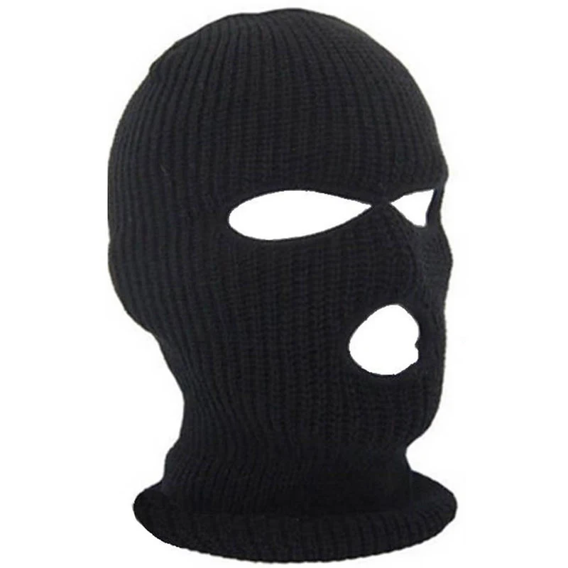 Full Face Cover Mask Three Hole Winter Warm Hoodie Men Ski Cold Mask Hood Electric Motorcycle Windproof Mask Riding Face Shield