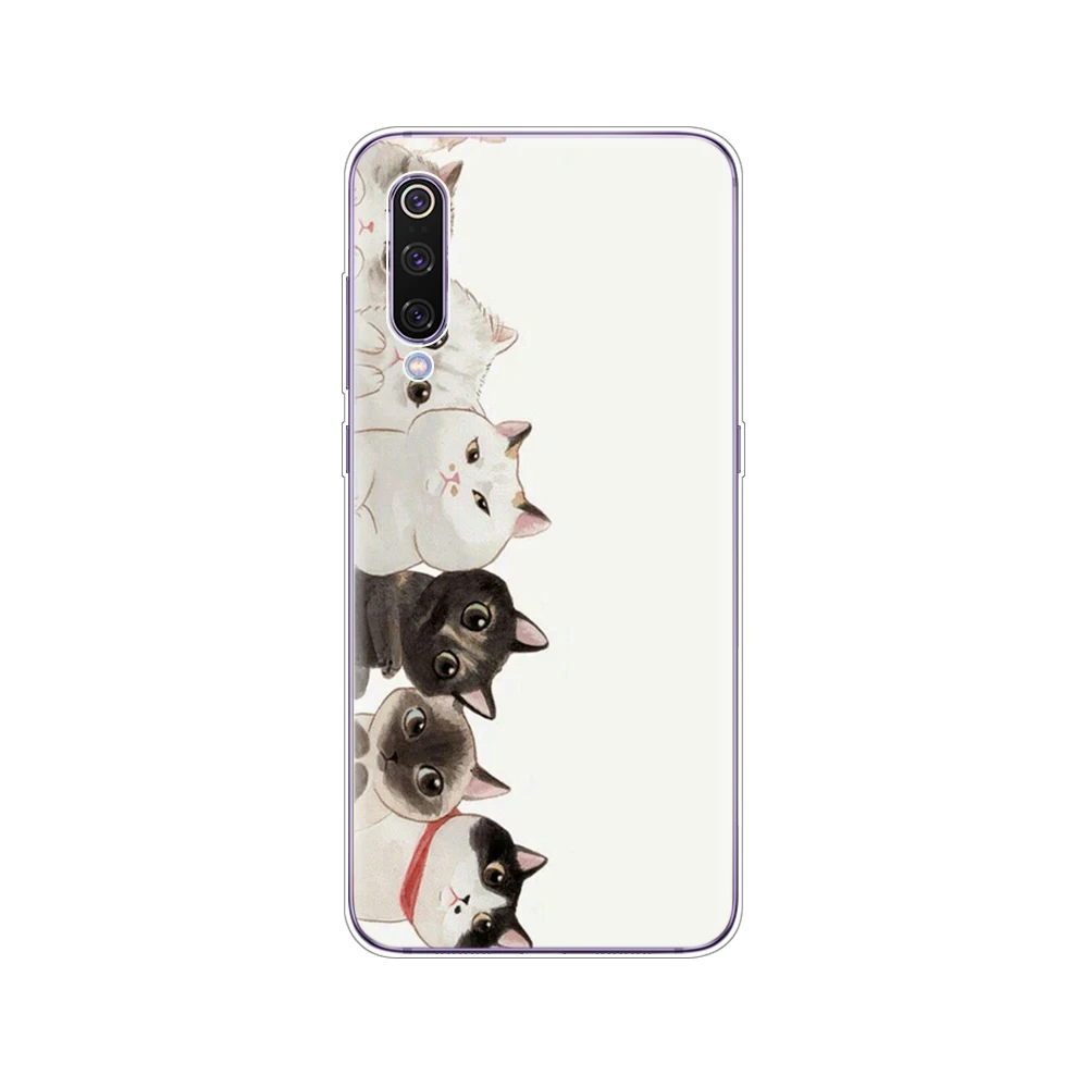 34743 Чехол для xiaomi mi 9, силиконовый мягкий чехол из ТПУ для телефона xiaomi mi 9 xiaomi 9 SE copa, защитный чехол-бампер etui, черный - Цвет: 34743