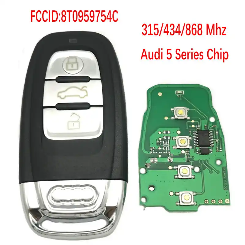 大同世界車のリモコンキーアウディq5 l A5 A6 A8 Rs4 Rs5 S4 S5 315 434 868 433mhzのスマート制御 カードキーブレードとロゴ 車のキー Aliexpress