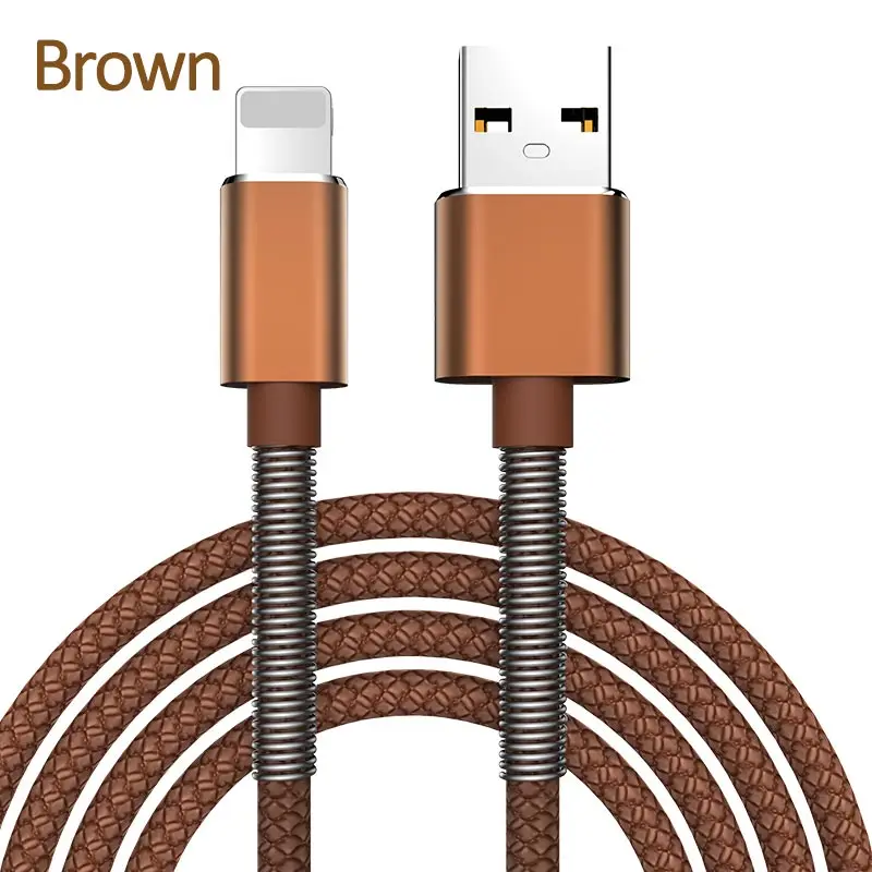 Brown Suntaiho USB кабель для iphone кабель зарядного устройства 11 pro XS max 2.4A кабель для быстрой зарядки для iphone 11 8 7 6 5S Plus X Xr шнур зарядного устройства - Цвет: Brown