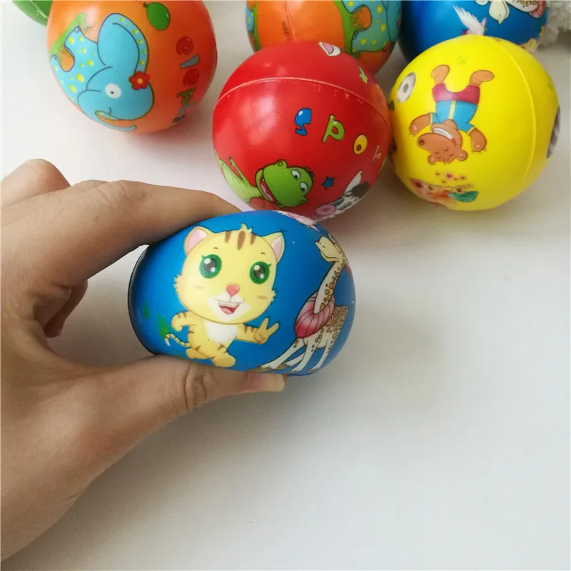 12 шт., 6,3 см, Мультяшные животные для кроликов и кошек, Зебра, ПУ пена, мягкая, сжимается, анти шар для снятия стресса, игрушки для мальчиков