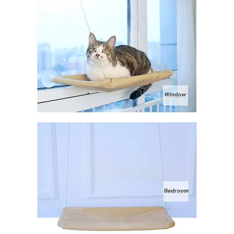 Кошачий гамак, кошачий оконный окунь солнечное сиденье с присосками кошачья кровать Экономия места вокруг 360 ° загорает для кошек