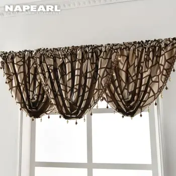 

Beaded Waterfall Valance luxury living room window valance decoration home pelmet fancy modern window treatment curtain thick