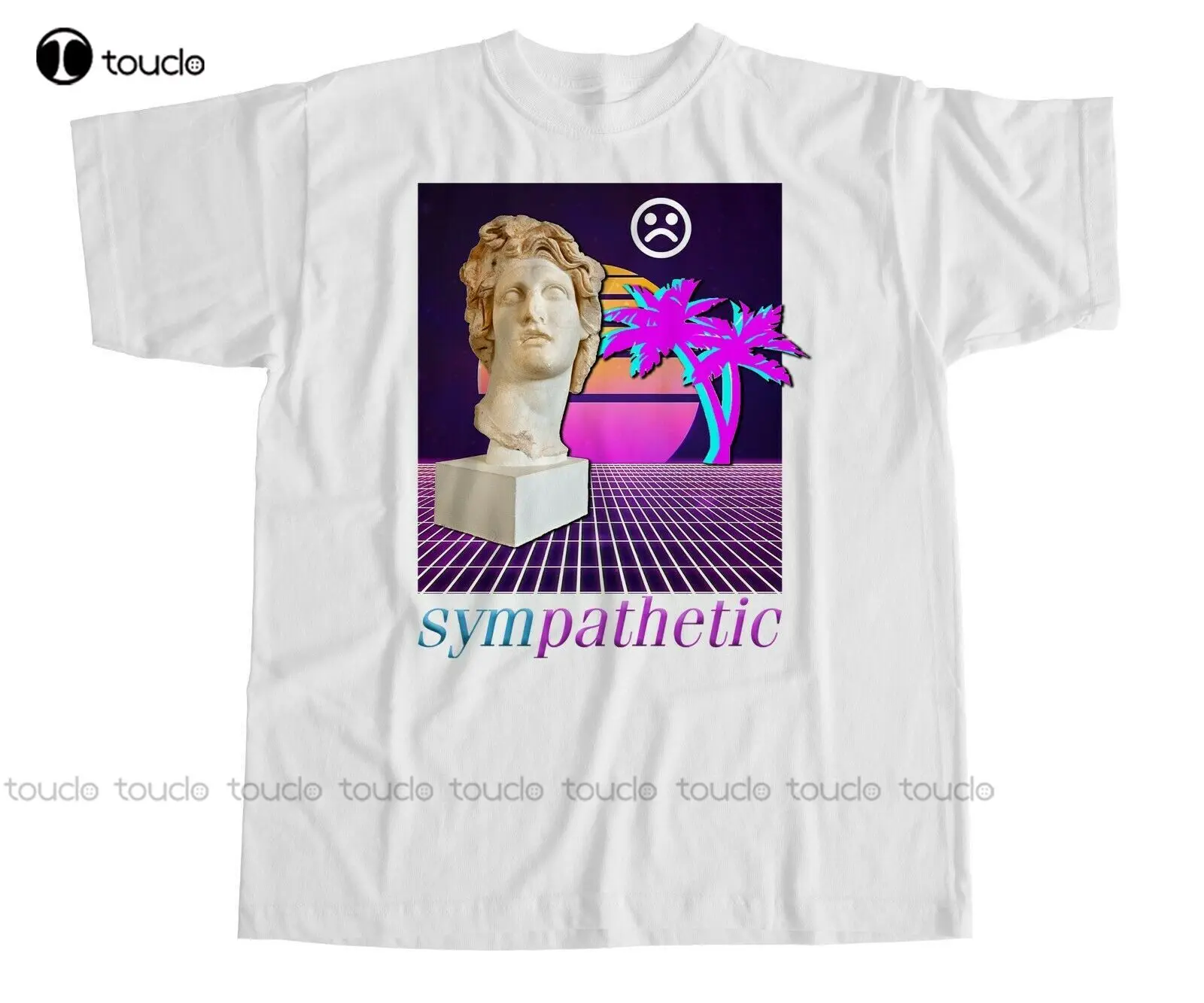 Футболка эстетика Vaporwave футболка унисекс для мужчин и женщин Ретро стиль Мона в