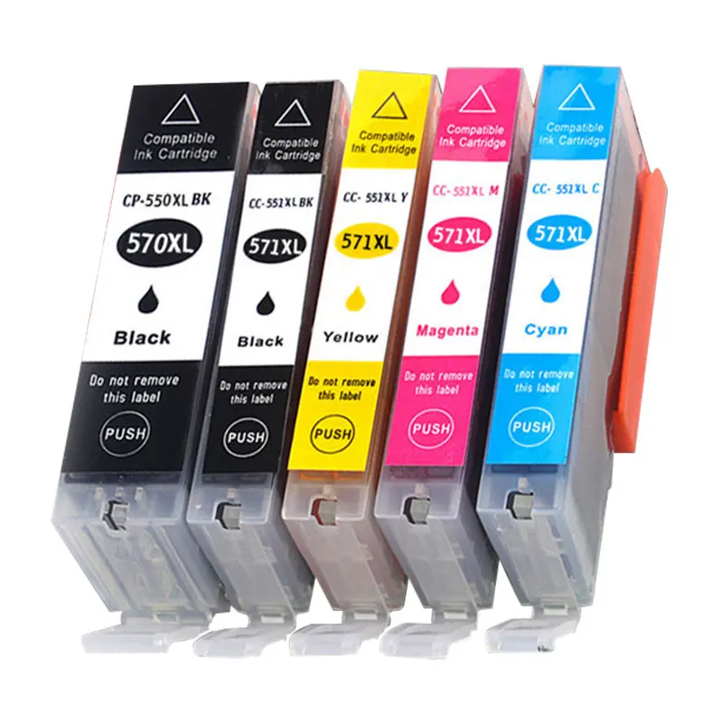 570 571 PGI-570 CLI-571 Replacement Ink Cartridge For Canon PIXMA MG5750 MG5751 MG5752 MG6850 TS6050 TS5050 TS5051 Printer — view 2