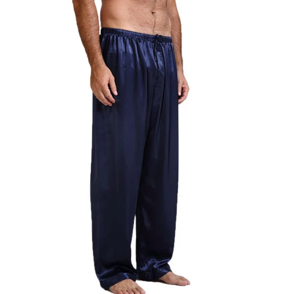 custom pajama pants 2020 Men's Classic Satin Pajamas Sleepwear Pyjamas Pants Sleep Bottoms S-XL mens pyjama tops