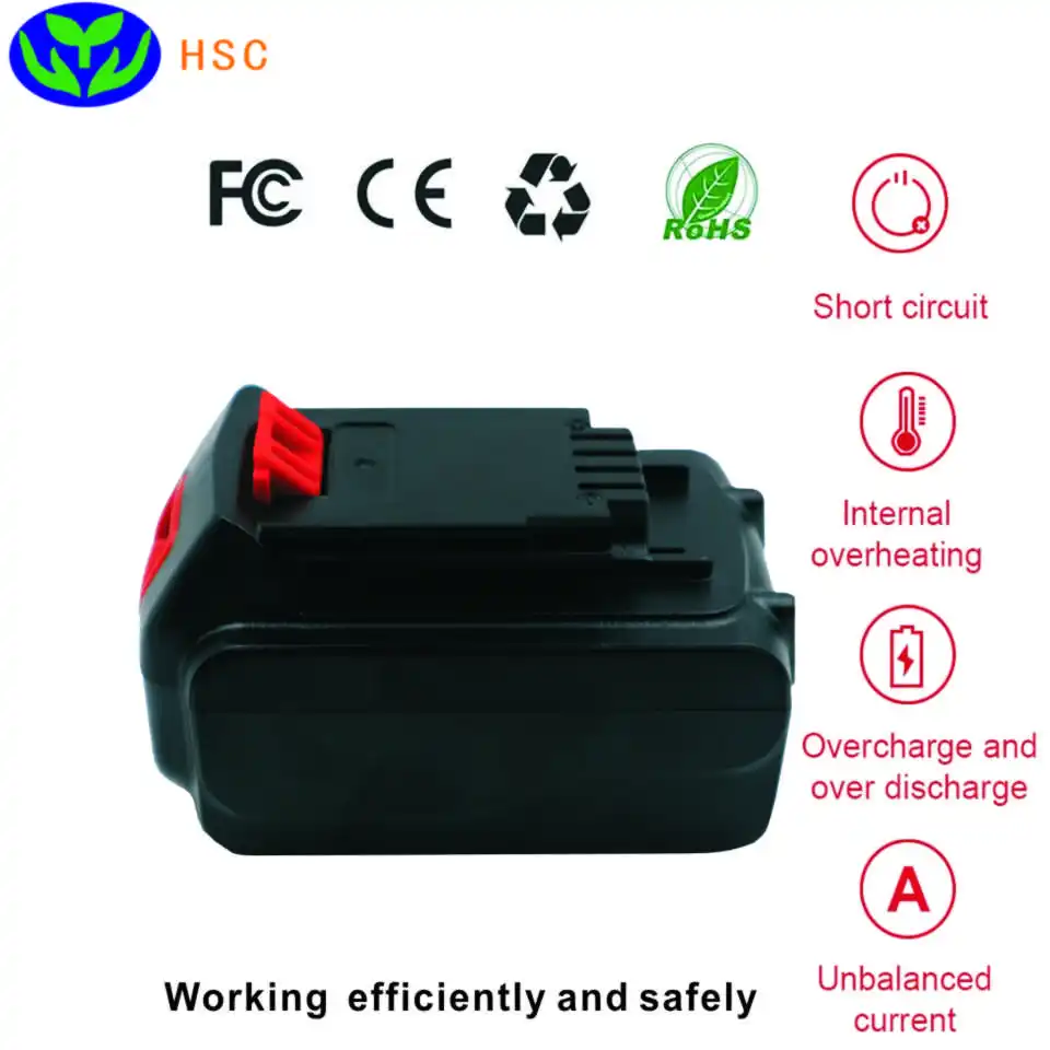 2 шт. 5.0Ah 18650 аккумулятор BD20A литий ионный 20В для Black & Decker батарея LB2X3020 OPE LBXR2020