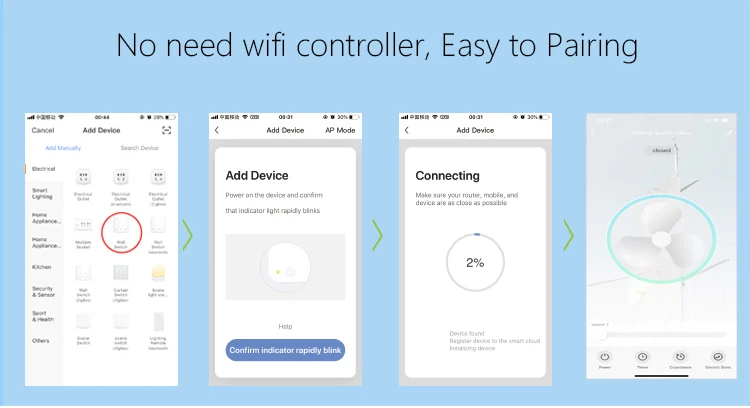 Британский стандарт wifi 2,4 ГГц приложение управление потолочный вентилятор настенный выключатель, Хрустальная стеклянная панель, 600 Вт вентилятор регулировка скорости настенный сенсорный переключатель