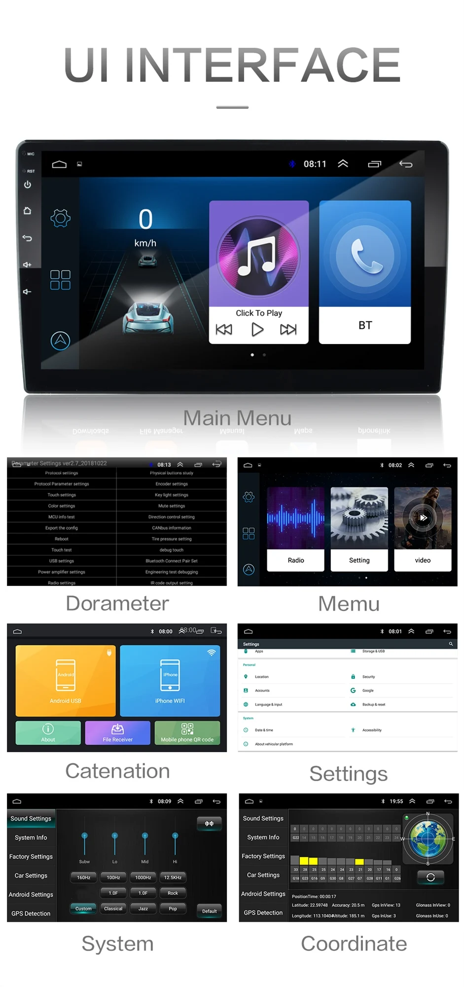 2.5D экран Android 8,1 автомобильный мультимедийный плеер dvd gps авто радио для Nissan Juke 2011 2012 2013 wifi стерео