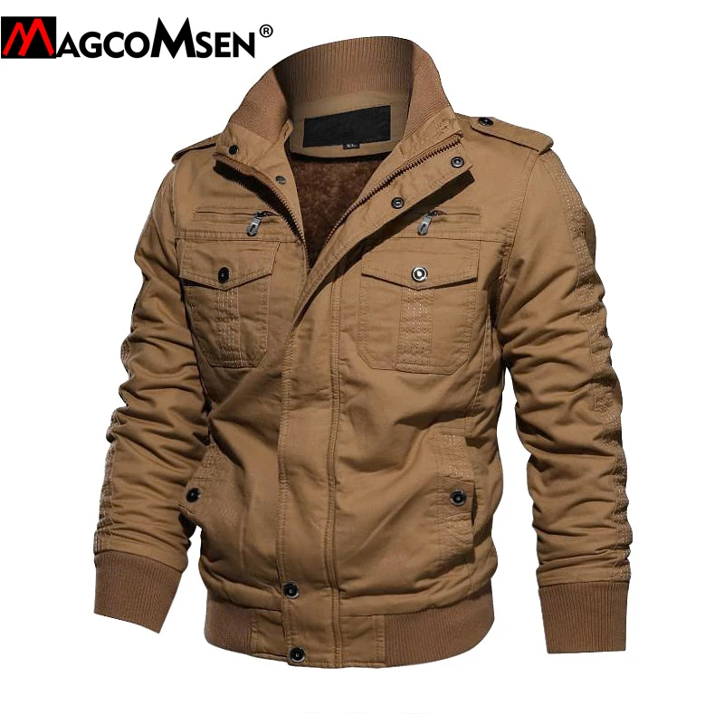 MAGCOMSEN, Зимние флисовые куртки для мужчин, теплая Военная Тактическая Куртка карго, пальто, тепловой пилот, куртка-бомбер, армейский Карго, ветровка