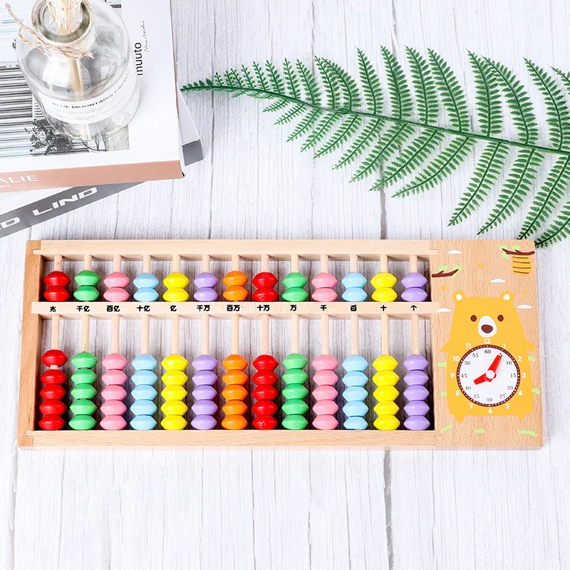 Бук 13 abacus деревянный abacus Начальная школа дети учатся учебные пособия по математике деревянные Обучающие игрушки китайский abacus