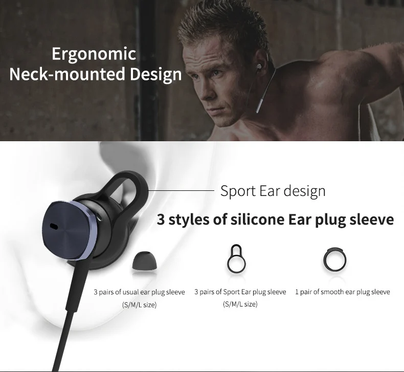 Cigfun Wireless Headset ANC Headphone Bluetooth 5.0 Sport Neckband Headphones With Mic Active Noise Cancelling Headset For Phone