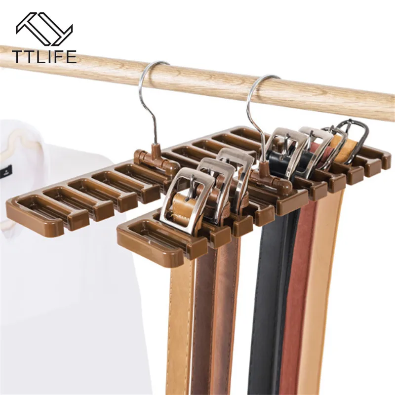 Multi-functional Belt Storage Rack Hanging Tie Rack Wardrobe Storage Belt Hanger Silk Scarf Rotation Organizer Storage Hanger