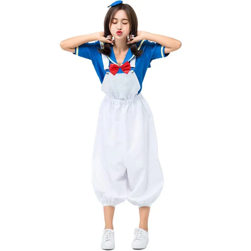 

Cute Women Sailor Uniform Cosplay Female Halloween Navy Costumes Carnival Purim Parade Nightclub Bar Role Play Show Party Dress