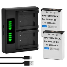 Powertrust NP-85 Batteries and Dual Battery Charger for FujiFilm FinePix S1 SL240 SL260 SL280 SL300 SL305 SL1000 Digital Camera
