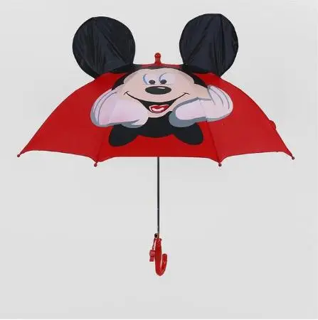 Mickey 1 Мультфильм уха длинной ручкой зонтик дети девочка мальчик ребенок Paraguas животные Минни ветрозащитный зонтик от дождя легко открывающийся складной - Цвет: Mickey 1