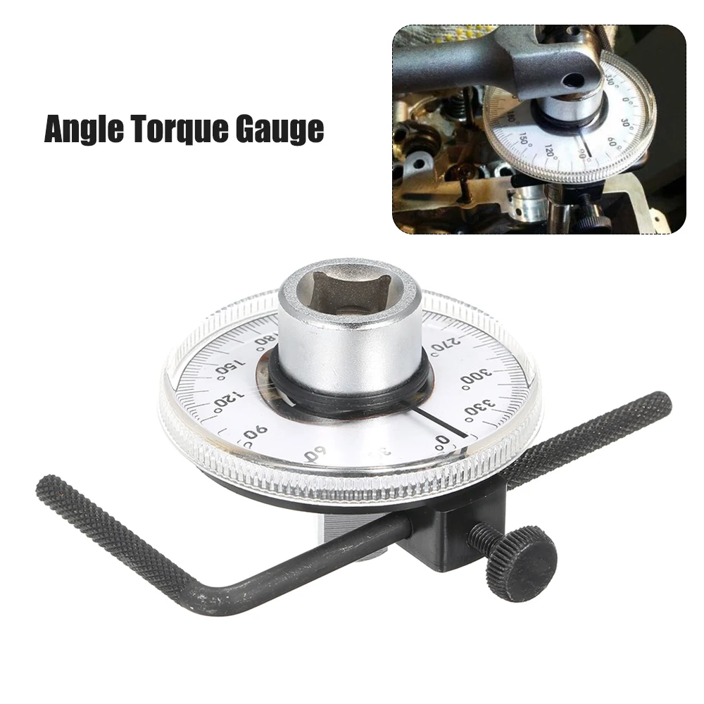 

Angle Torque Gauge 360° Adjustable 1/2" Drive Torque Angle Gauge Auto Meter Tool Professional Measurer Tool with Wrench