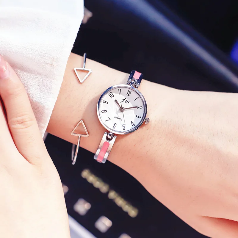

INS Pink Cherry Pink GIRL'S Chain Female Students Watch Korean-style Simple Trend Ulzzang Bracelet Fashion Women's